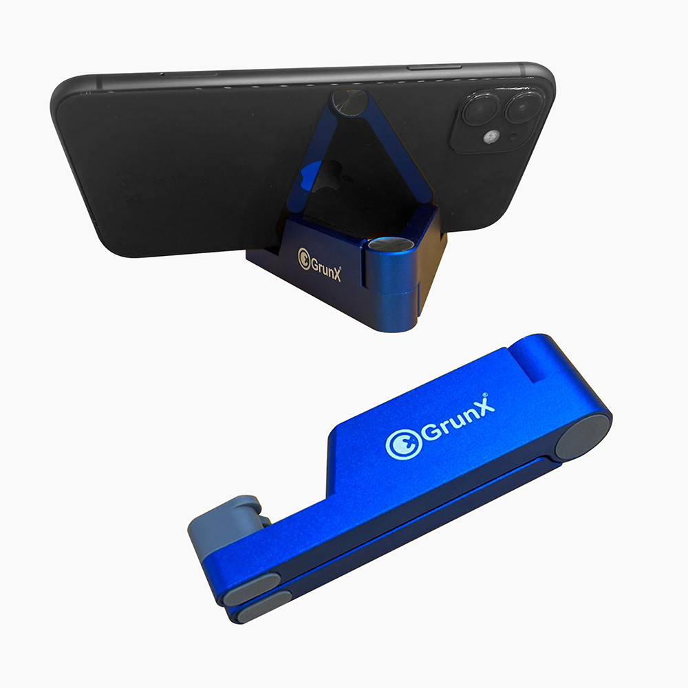Variant Image 1: Jackie portable phone tablet stand showing foldable compact design with multi-angle adjustment for desk workspace India