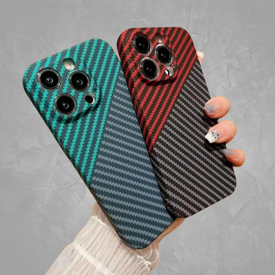 GRUNX Jade slim profile iPhone case side view showing ultra-thin lightweight build shockproof corners