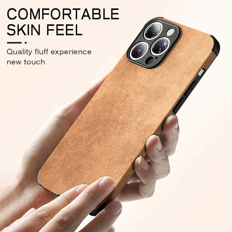 GRUNX King iPhone 16 Pro Max lambskin case comfortable skin-feel texture back view India