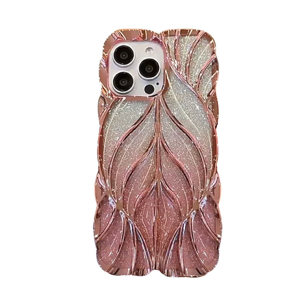 GRUNX Lucy pink glitter electroplate shockproof iPhone case back view shimmer finish India