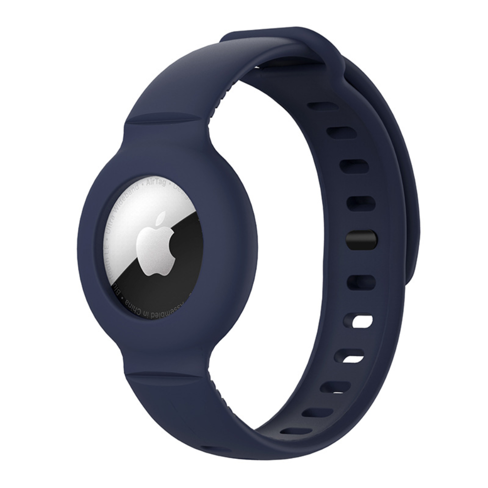 Watch Band for Airtag Apple Airtag  Navy Blue Front View Of Wristband Mango GrunX in India