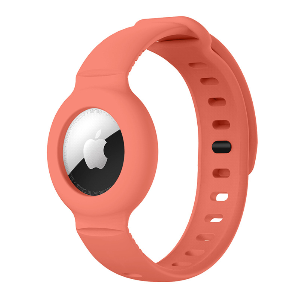 Watch Band for Airtag Apple Airtag  Rose Red Front View Of Wristband Mango GrunX in India