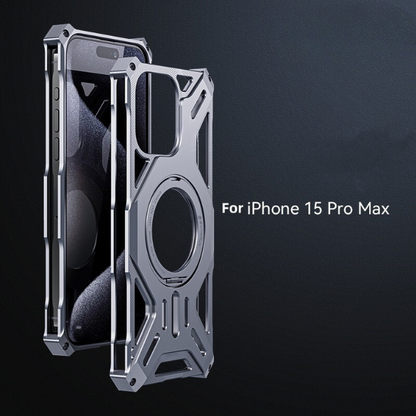 Case and Cover iPhone 15 Pro Max  Silver Side View Dragon GrunX in India