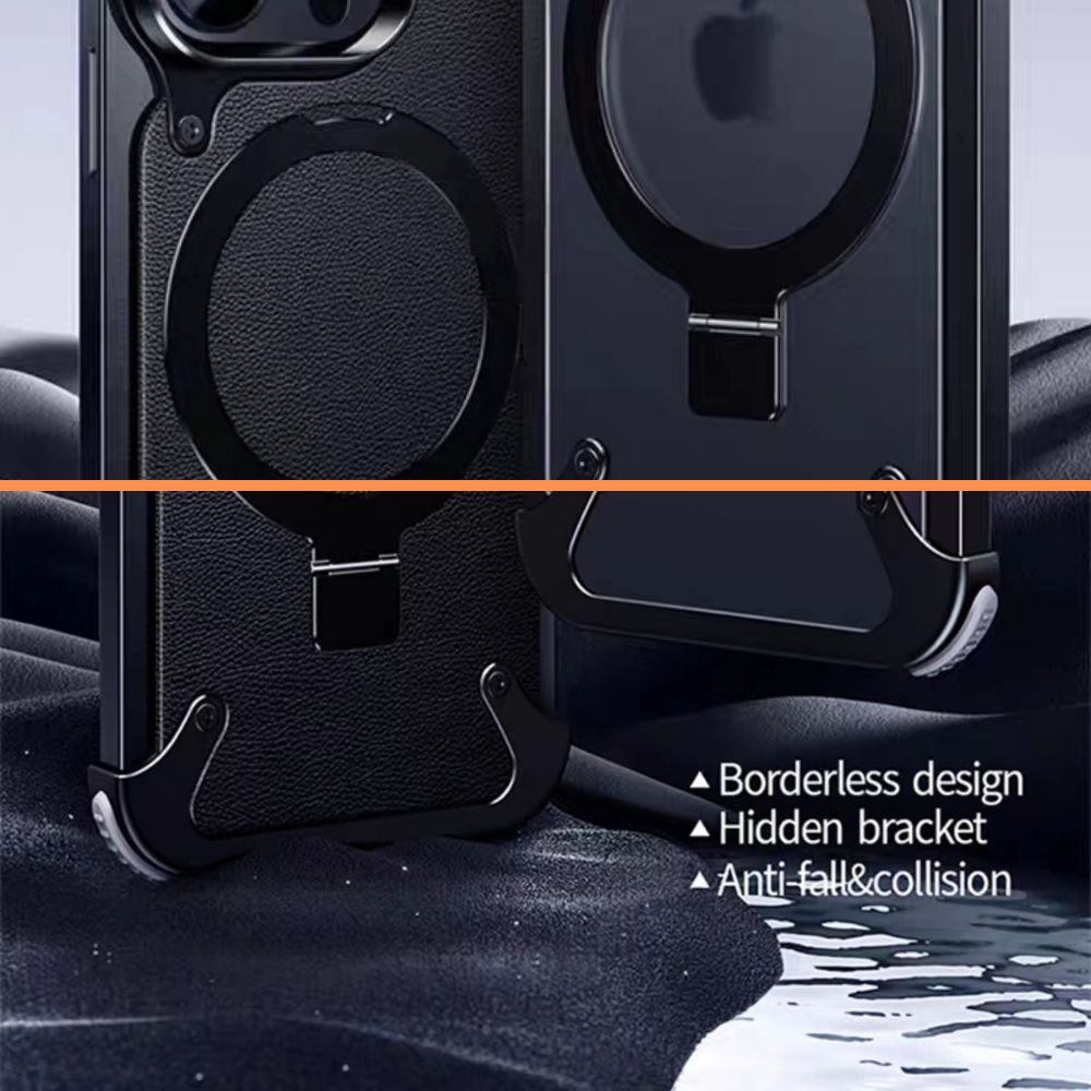 GRUNX Milan iPhone 15 Plus black leather case showing drop and bump protection bezel-less design India