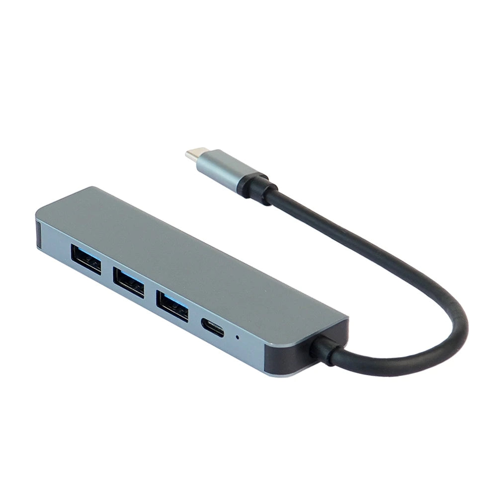 Military Grade Adapter integrated into a home office setup, enhancing productivity with multiple ports – available at GrunX