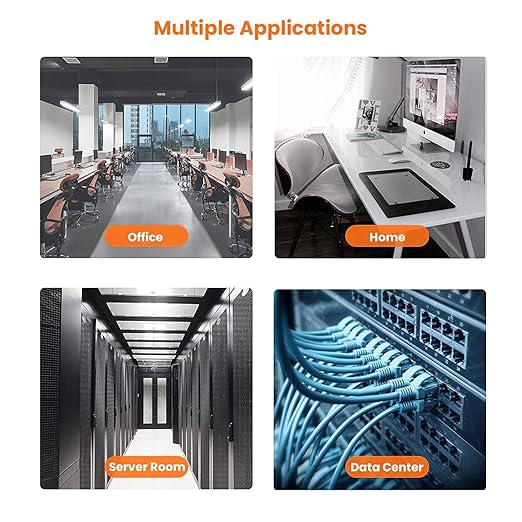 Cat6 ethernet cable multiple applications for office home server room and data center network installations