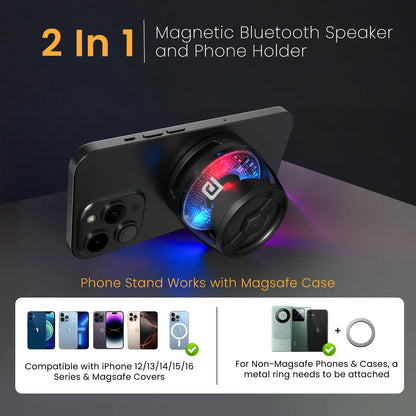 Portronics Bluetooth Speaker With RGB Light & Stand - 6W Magnetic