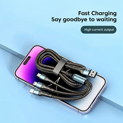3 in 1 Fast Charging Cable Lightning Type C & Micro USB - Object