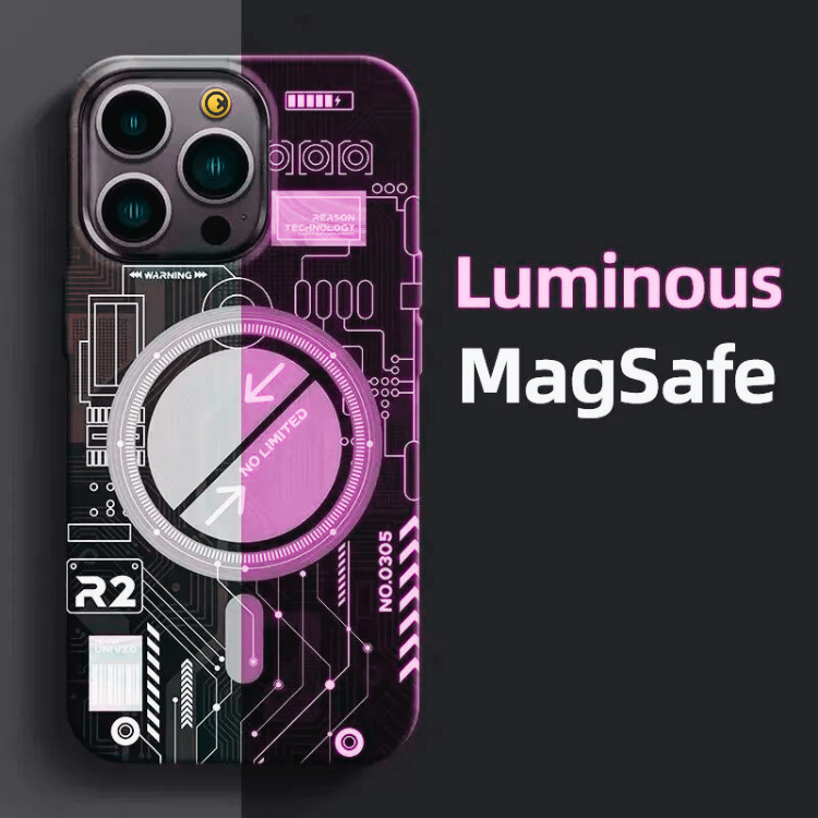 GRUNX Ocean purple iPhone 14 case drop bump protection luminous fluorescent effect India