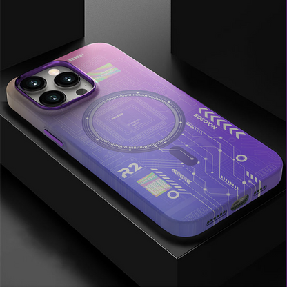 GRUNX Ocean purple MagSafe iPhone 16 back view luminous glow effect fluorescent finish India