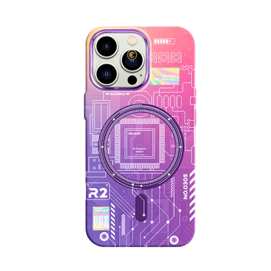 GRUNX Ocean fluorescent luminous purple MagSafe iPhone 15 Pro Max scratch resistant case India front view