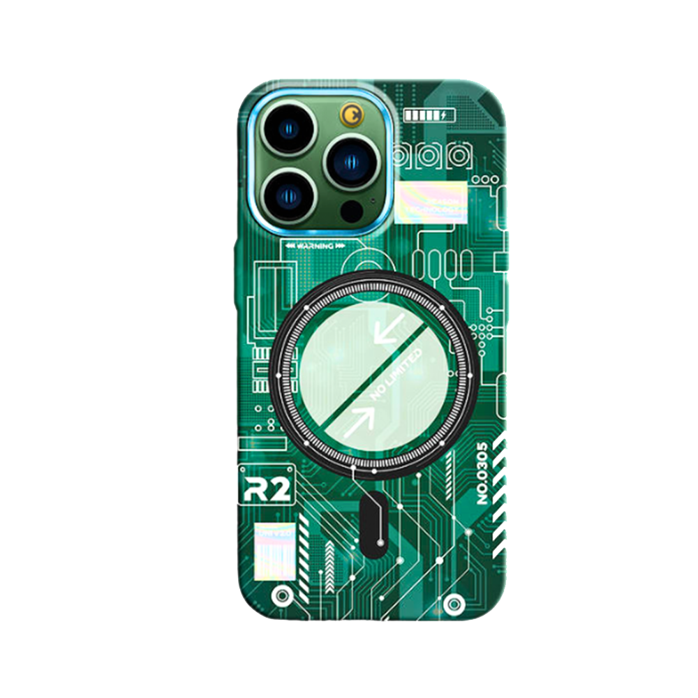 Case and Cover iPhone 15 Pro Max  Green Back View Oscar GrunX in India