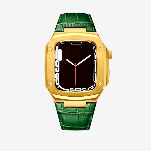 GRUNX Pandora polished stainless steel Apple Watch case shiny modern finish close-up detail India