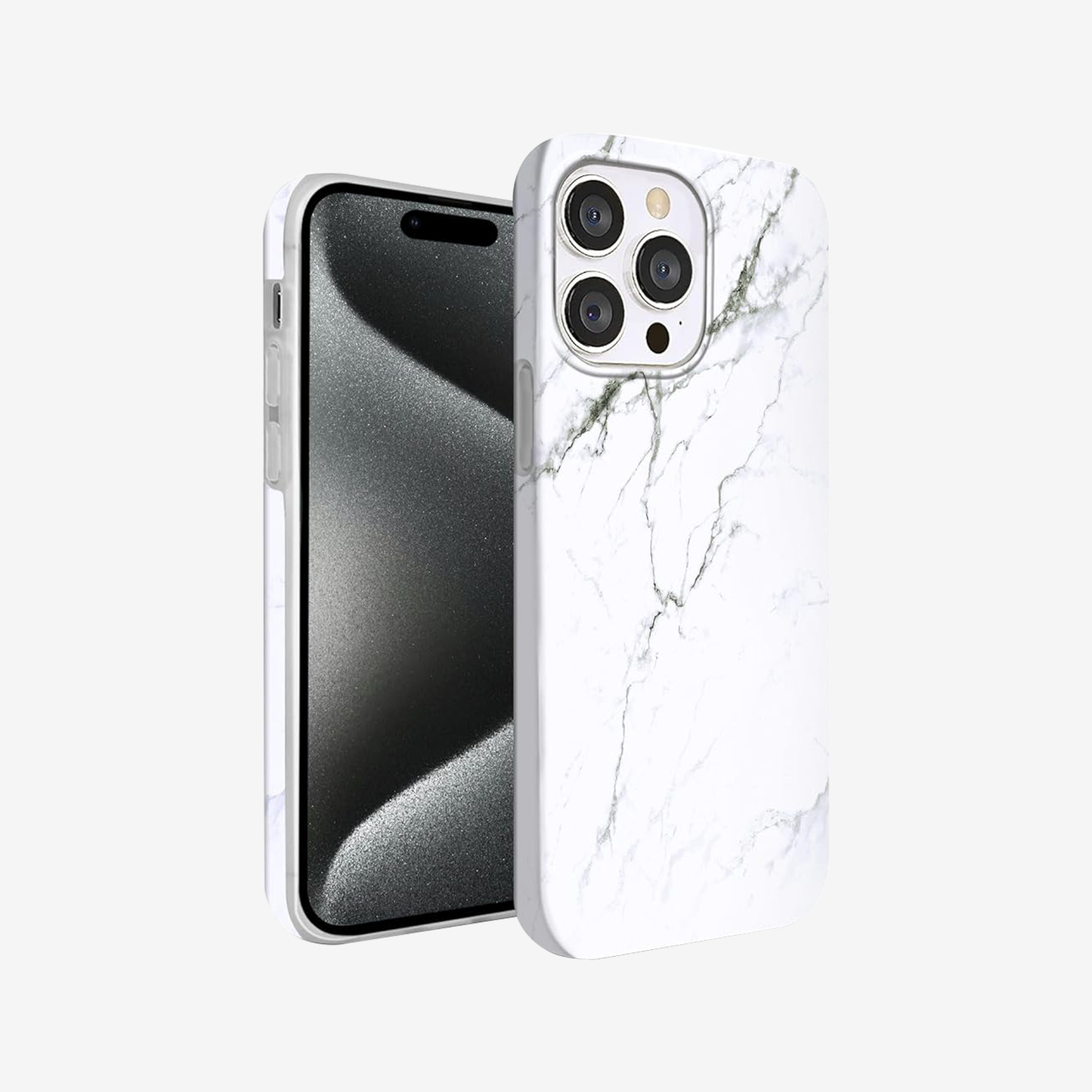 GRUNX Pearl hard acrylic iPhone 15 translucent back view clear finish showing iPhone colour India
