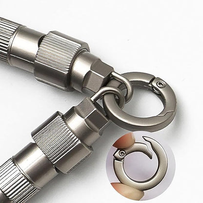 Multicolor Woven Phone Wrist Strap with Metal Detachable Connector and Phone Patch