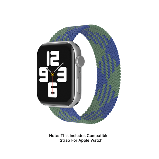 GRUNX Planet premium nylon braided Apple Watch strap handcrafted breathable on Apple Watch clean Indian desk