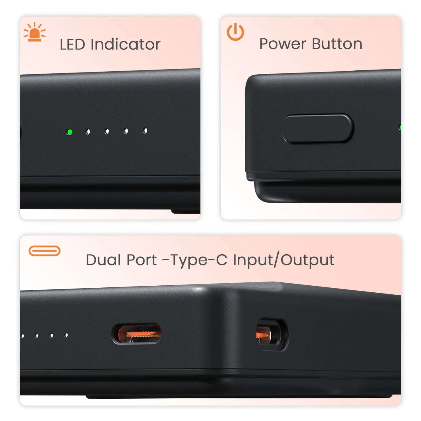 Portronics Wireless & Wired Power bank With Stand - 15W Dual Options