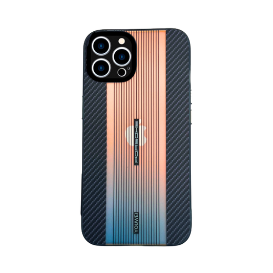 GRUNX Zupee carbon fiber texture sporty racing style premium iPhone case on clean Indian desk setup