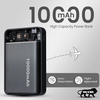 Portronics Revvo 10000mAh MagSafe Wireless Power Bank - 15W With Mobile Stand