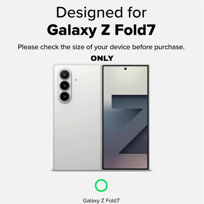 Black case for Samsung Galaxy Z Fold7 with device size compatibility check