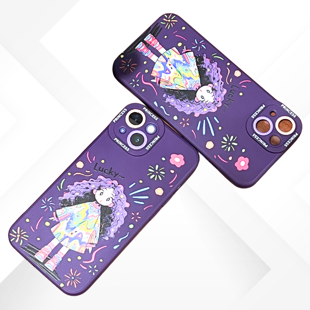 GRUNX Princess young girls iPhone case multiple colour variants purple shockproof TPU India collection
