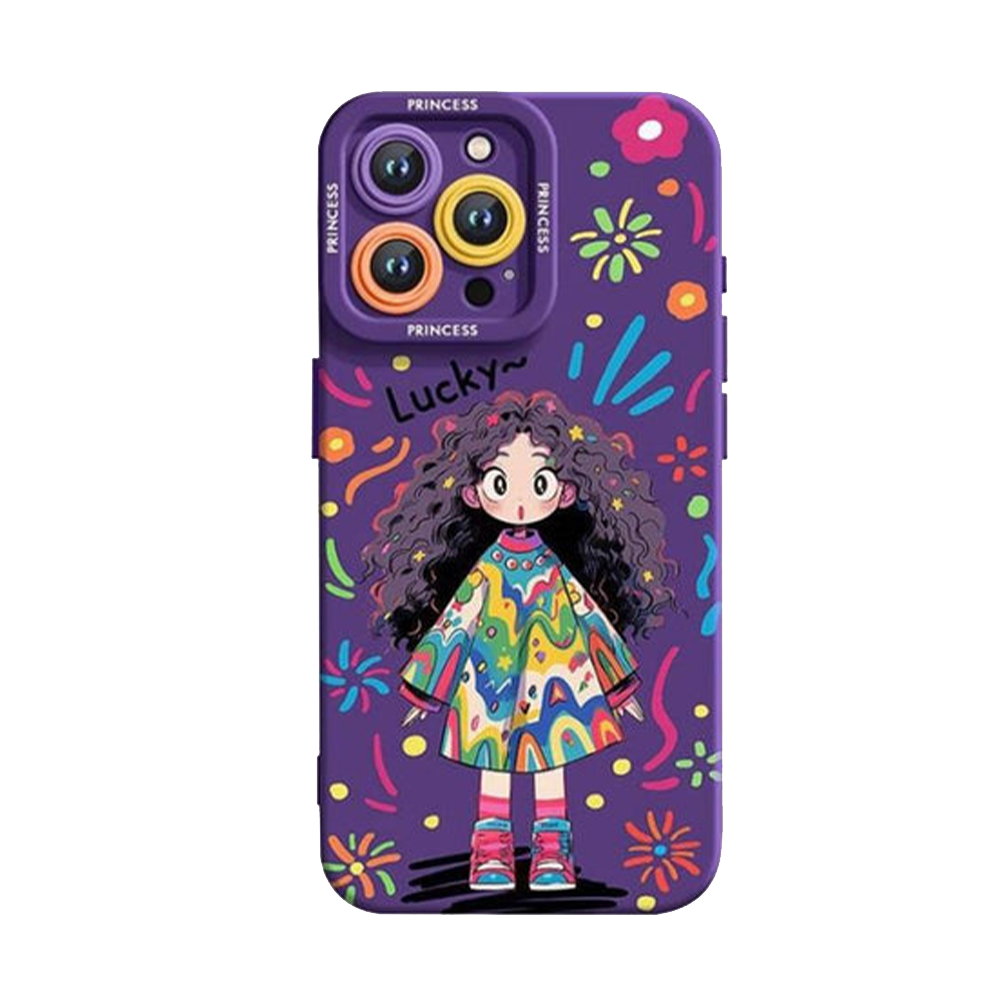 GRUNX Princess purple shockproof TPU iPhone case vibrant youthful design young Indian woman lifestyle