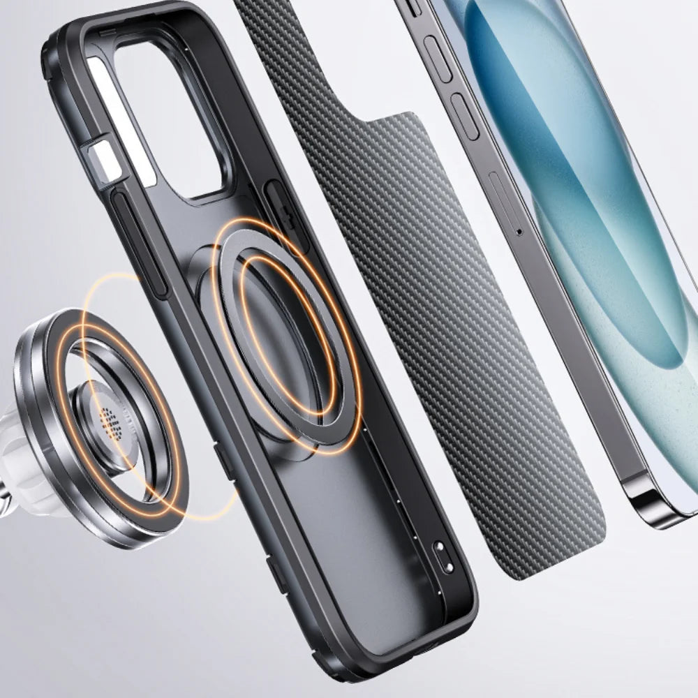 Case and Cover iPhone 14  Gray Front and Back View Robot GrunX in India