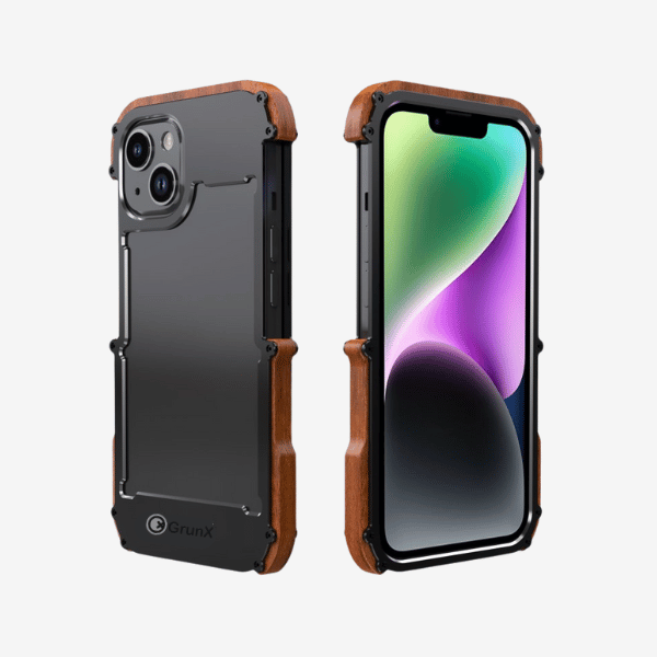 Case and Cover iPhone 15 Pro  Black Left and Right View Rocket GrunX in India