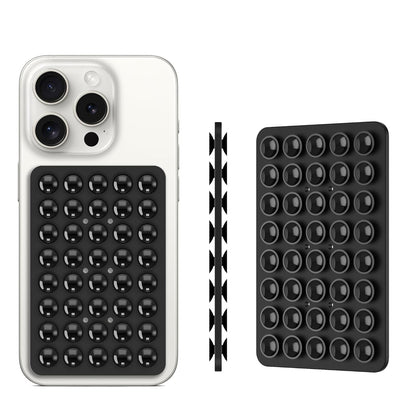 GRUNX Sticky silicone suction grip phone mount with 28 suction cups on white background