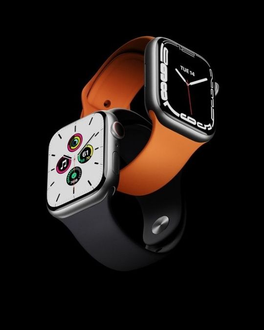 Two smartwatches with different band colors on a black background | GrunX sales life style products and accessories in India and this is the collection banner.