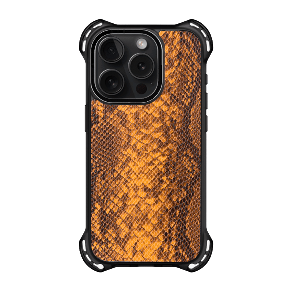 GRUNX Tiger snake-skin leather iPhone case with unique corner protection slim cover India