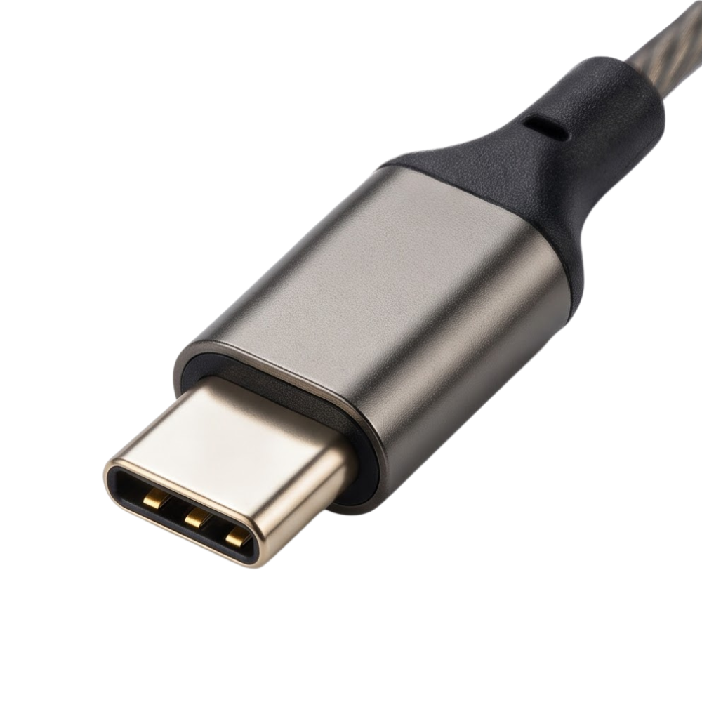 GrunX Type C Wired Headphones USB-C Connector Close-Up