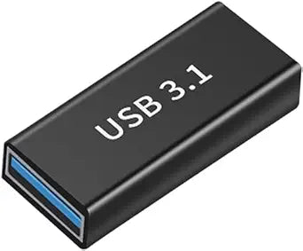 A black USB 3.1 hub adapter with a blue USB-A port visible on one end, shown on a plain white background.