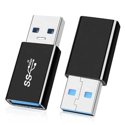 USB 3.1 Type-A male to female extension adapter, 10Gbps SuperSpeed connector