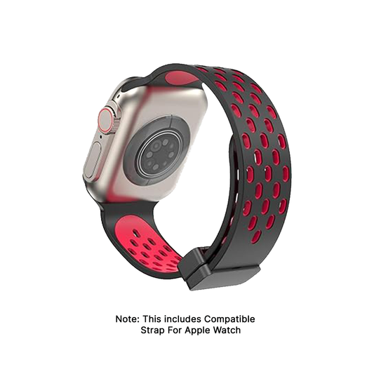 GRUNX Velvet magnetic buckle soft silicone Apple Watch strap on wrist Indian lifestyle