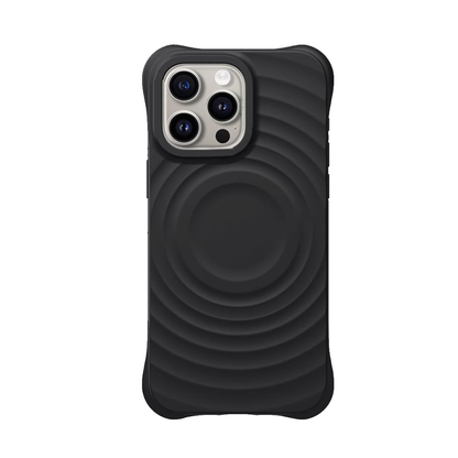 GRUNX Wave 3D wave pattern liquid silicone iPhone case black slim fit on desk India