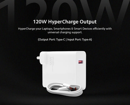 Compact Xiaomi 120W charger with USB-C cable – Ideal for travel and everyday use – available at GrunX