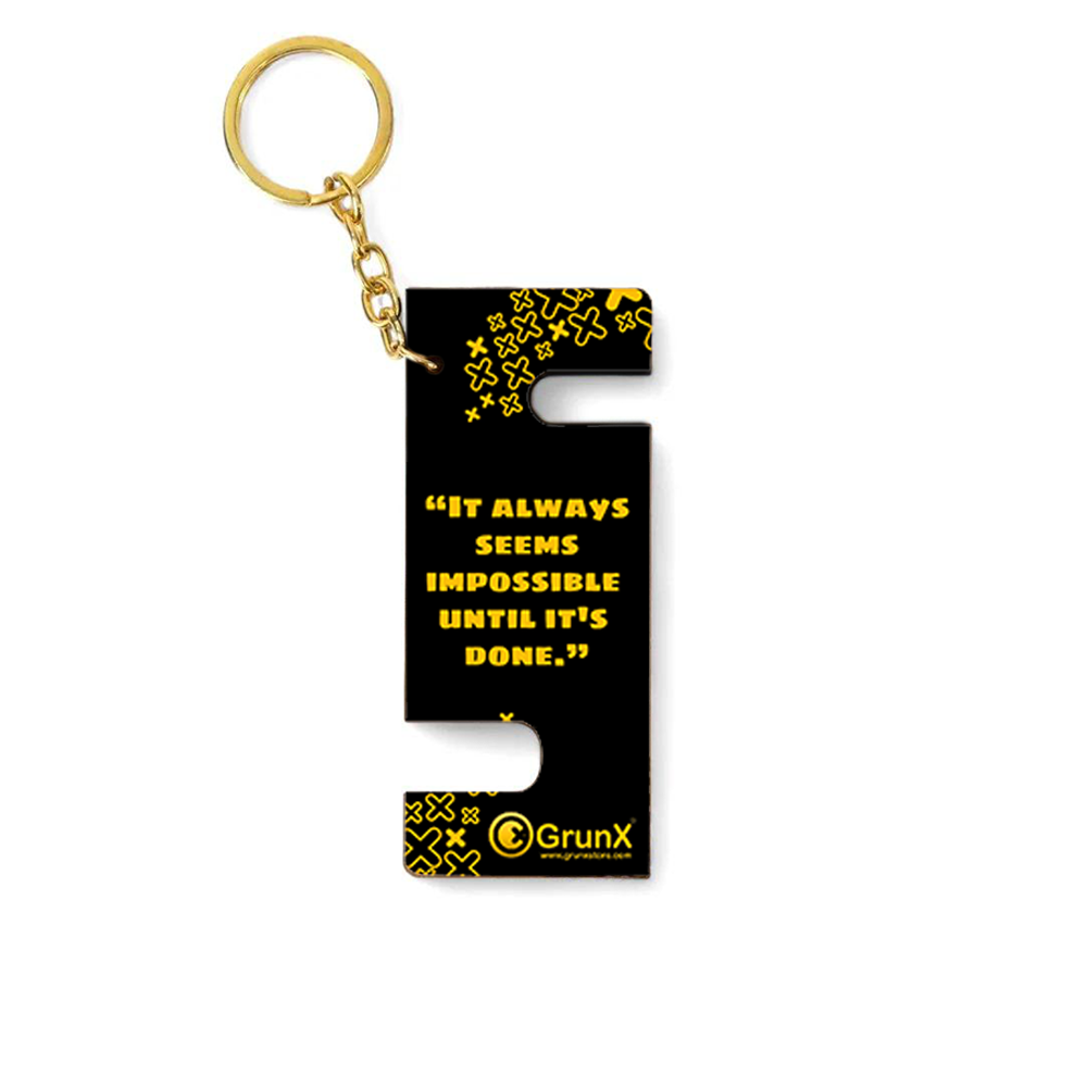 Wood Life Quotes Keychain Stand For Mobile Phones - Pushpa