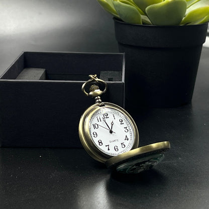 GRUNX vintage Starbucks pocket watch open dial display precise time metal build monsoon-ready India delivery