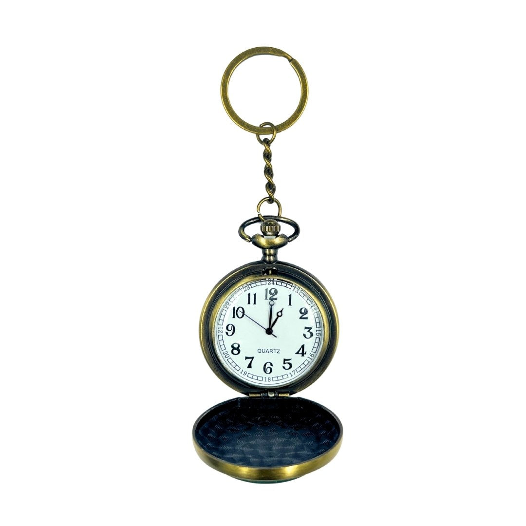 Retro Starbucks Pocket Watch with Metal Keychain styled as a collectible accessory, perfect for coffee enthusiasts and vintage fashion lovers – available at GrunX